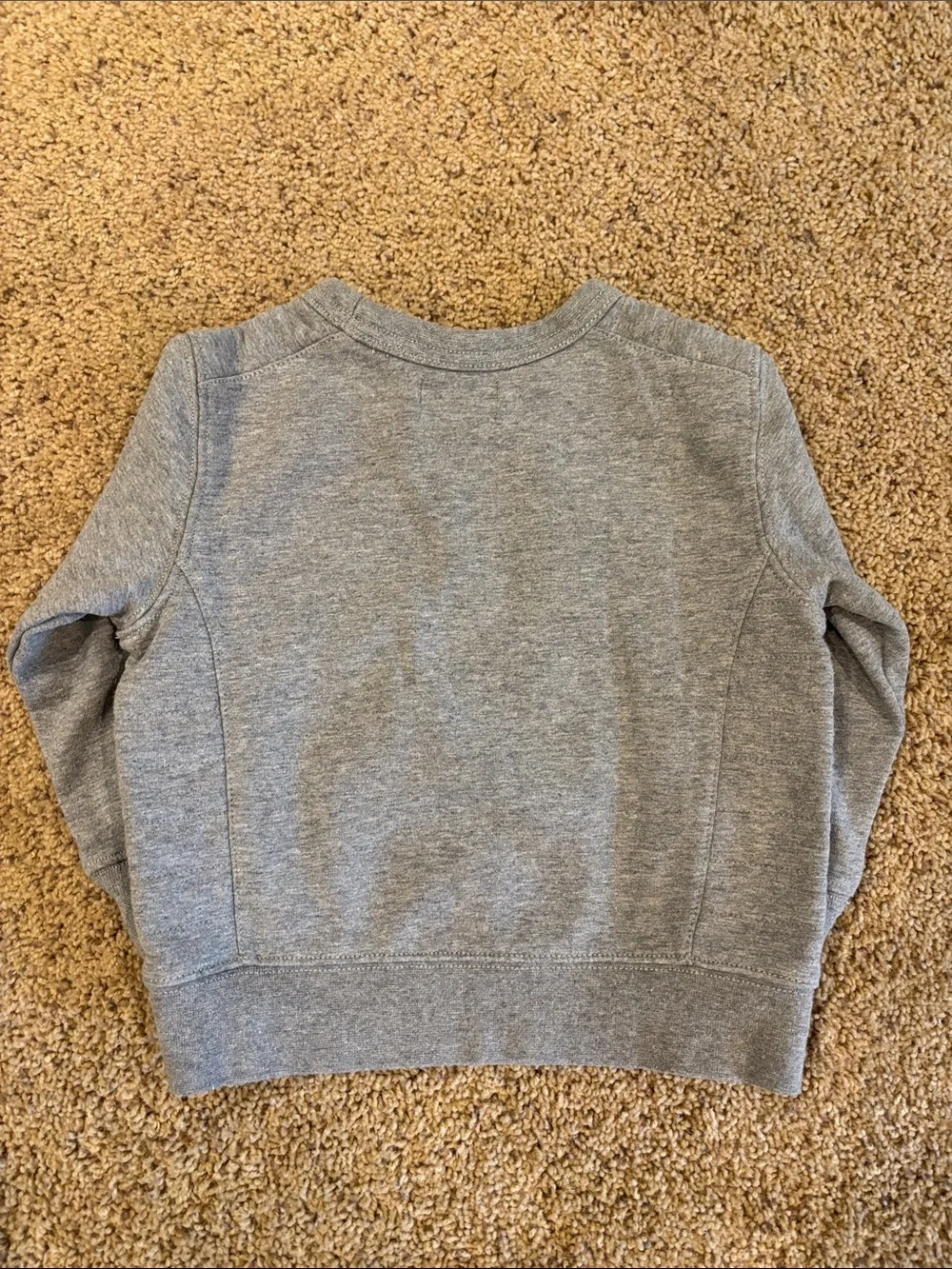 Ralph Lauren Gray Kids Crewneck Sweatshirt with Black Polo Logo, size 2